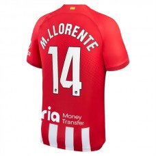 Atlético Madrid M. Llorente 14 Kotipelipaita 2023-24 Jalkapallo Pelipaidat Peliasut