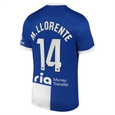 Atlético Madrid M. Llorente 14 Vieraspelipaita 2023-24 Jalkapallo Pelipaidat Peliasut