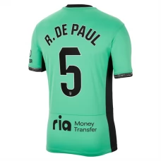 Atlético Madrid R. De Paul 5 Kolmas Pelipaita 2023-24 Jalkapallo Pelipaidat Peliasut