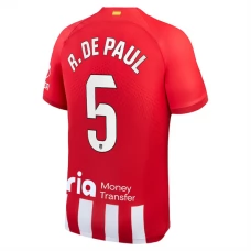 Atlético Madrid R. De Paul 5 Kotipelipaita 2023-24 Jalkapallo Pelipaidat Peliasut