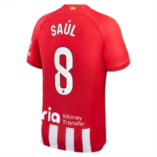 Atlético Madrid Saúl 8 Kotipelipaita 2023-24 Jalkapallo Pelipaidat Peliasut