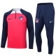 Atlético Madrid Verryttelypuku 2023-24 - 1-4 Zip Punainen