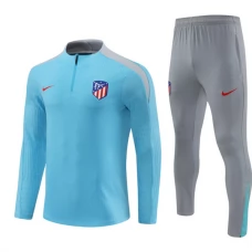 Atlético Madrid Verryttelypuku 2024-25 - 1-4 Zip Sininen