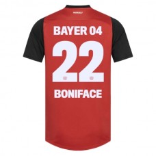 Bayer 04 Leverkusen Boniface 22 Kotipelipaita 2024-25 Jalkapallo Pelipaidat Peliasut