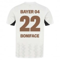 Bayer 04 Leverkusen Boniface 22 Vieraspelipaita 2024-25 Jalkapallo Pelipaidat Peliasut