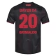 Bayer 04 Leverkusen Grimaldo 20 Kotipelipaita 2025-26 Jalkapallo Pelipaidat Peliasut