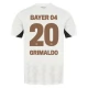 Bayer 04 Leverkusen Grimaldo 20 Vieraspelipaita 2024-25 Jalkapallo Pelipaidat Peliasut