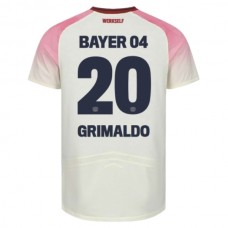 Bayer 04 Leverkusen Grimaldo 20 Vieraspelipaita 2025-26 Jalkapallo Pelipaidat Peliasut