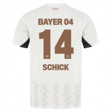Bayer 04 Leverkusen Schick 14 Vieraspelipaita 2024-25 Jalkapallo Pelipaidat Peliasut