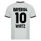Bayer 04 Leverkusen Wirtz 10 Vieraspelipaita 2023-24 Jalkapallo Pelipaidat Peliasut