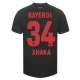 Bayer 04 Leverkusen Xhaka 34 Kotipelipaita 2023-24 Jalkapallo Pelipaidat Peliasut