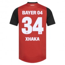 Bayer 04 Leverkusen Xhaka 34 Kotipelipaita 2024-25 Jalkapallo Pelipaidat Peliasut