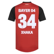 Bayer 04 Leverkusen Xhaka 34 Kotipelipaita 2024-25 Jalkapallo Pelipaidat Peliasut