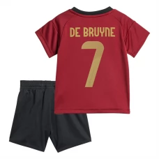 Belgia De Bruyne 7 Lasten Kotipelipaita EM 2024 Jalkapallo Pelipaidat Peliasut