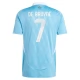 Belgia De Bruyne 7 Vieraspelipaita EM 2024 Jalkapallo Pelipaidat Peliasut