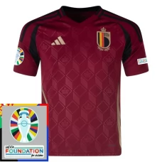 Belgia Kotipelipaita EM 2024 Jalkapallo Pelipaidat Peliasut Patch