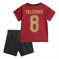 Belgia Tielemans 8 Lasten Kotipelipaita EM 2024 Jalkapallo Pelipaidat Peliasut
