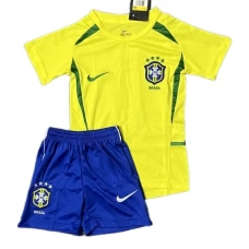 Brasilia Lasten Kotipelipaita Retro 2002 Jalkapallo Pelipaidat Peliasut