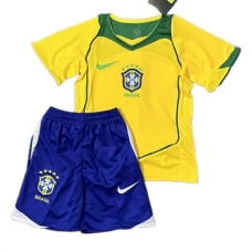 Brasilia Lasten Kotipelipaita Retro 2004 Jalkapallo Pelipaidat Peliasut