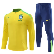 Brasilia Lasten Verryttelypuku 2024-25 - 1-4 Zip Keltainen