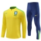 Brasilia Lasten Verryttelypuku 2024-25 - 1-4 Zip Keltainen