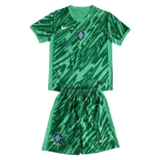Brasilia Maalivahdin Lasten Kotipelipaita Copa América 2024 Jalkapallo Pelipaidat Peliasut