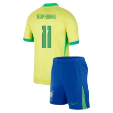 Brasilia Raphinha 11 Lasten Kotipelipaita Copa América 2024 Jalkapallo Pelipaidat Peliasut