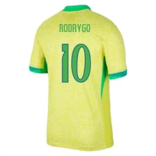 Brasilia Rodrygo 10 Kotipelipaita Copa América 2024 Jalkapallo Pelipaidat Peliasut