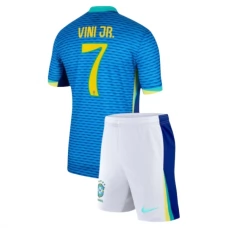 Brasilia Vini Jr. 7 Lasten Vieraspelipaita Copa América 2024 Jalkapallo Pelipaidat Peliasut