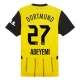 BVB Borussia Dortmund Adeyemi 27 Kotipelipaita 2024-25 Jalkapallo Pelipaidat Peliasut