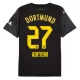 BVB Borussia Dortmund Adeyemi 27 Vieraspelipaita 2024-25 Jalkapallo Pelipaidat Peliasut