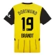 BVB Borussia Dortmund Brandt 19 Kotipelipaita 2024-25 Jalkapallo Pelipaidat Peliasut
