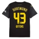 BVB Borussia Dortmund Gittens 43 Vieraspelipaita 2024-25 Jalkapallo Pelipaidat Peliasut