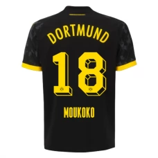 BVB Borussia Dortmund Moukoko 18 Vieraspelipaita 2023-24 Jalkapallo Pelipaidat Peliasut