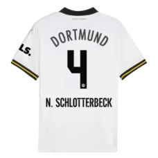 BVB Borussia Dortmund N.Schlotterbeck 4 Kolmas Pelipaita 2024-25 Jalkapallo Pelipaidat Peliasut