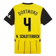 BVB Borussia Dortmund N.Schlotterbeck 4 Kotipelipaita 2024-25 Jalkapallo Pelipaidat Peliasut