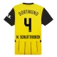 BVB Borussia Dortmund N.Schlotterbeck 4 Kotipelipaita 2024-25 Jalkapallo Pelipaidat Peliasut