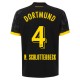 BVB Borussia Dortmund N.Schlotterbeck 4 Vieraspelipaita 2023-24 Jalkapallo Pelipaidat Peliasut