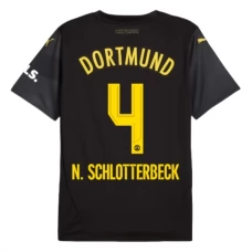 BVB Borussia Dortmund N.Schlotterbeck 4 Vieraspelipaita 2024-25 Jalkapallo Pelipaidat Peliasut