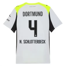 BVB Borussia Dortmund N.Schlotterbeck 4 Vieraspelipaita 2025-26 Jalkapallo Pelipaidat Peliasut