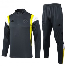 BVB Borussia Dortmund Verryttelypuku 2023-24 - 1-4 Zip Dark Harmaa