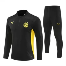 BVB Borussia Dortmund Verryttelypuku 2024-25 - 1-4 Zip Musta