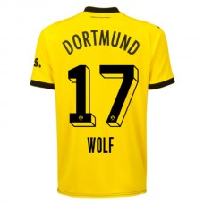 BVB Borussia Dortmund Wolf 17 Kotipelipaita 2023-24 Jalkapallo Pelipaidat Peliasut
