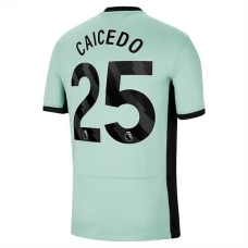 Chelsea FC Caicedo 25 Kolmas Pelipaita 2023-24 Jalkapallo Pelipaidat Peliasut