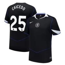 Chelsea FC Caicedo 25 Kolmas Pelipaita 2025-26 Jalkapallo Pelipaidat Peliasut