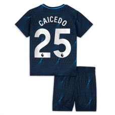 Chelsea FC Caicedo 25 Lasten Vieraspelipaita 2023-24 Jalkapallo Pelipaidat Peliasut