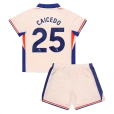 Chelsea FC Caicedo 25 Lasten Vieraspelipaita 2024-25 Jalkapallo Pelipaidat Peliasut