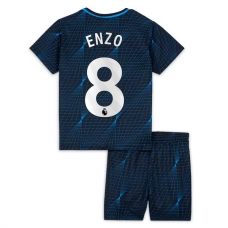 Chelsea FC Enzo 8 Lasten Vieraspelipaita 2023-24 Jalkapallo Pelipaidat Peliasut