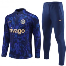 Chelsea FC Lasten Verryttelypuku 2023-24 - 1-4 Zip Sininen Camouflage