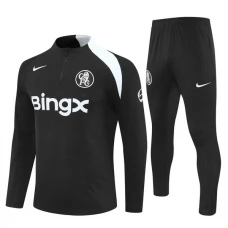 Chelsea FC Lasten Verryttelypuku 2025-26 - 1-4 Zip Musta